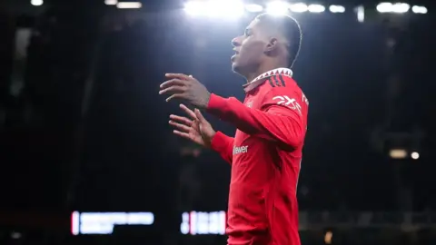 Marcus Rashford celebrates