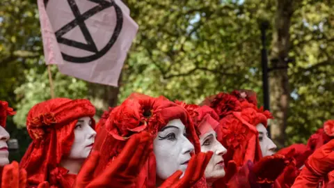 Getty Images Extinction Rebellion protesters