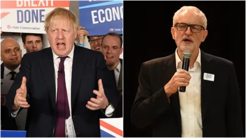 PA Media/AFP/Getty Images Boris Johnson and Jeremy Corbyn