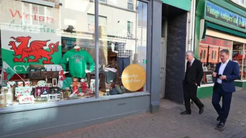 PA Media Keir Starmer was out on the campaign trail with Mark Drakeford in Llangollen last month