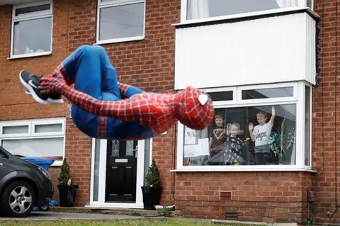 Jason Baird Man dressed as Spider-Man