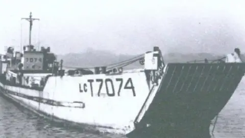 Royal Navy LCT 7074 serving in WW2