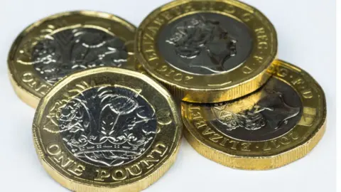 Getty Images British one pound coins