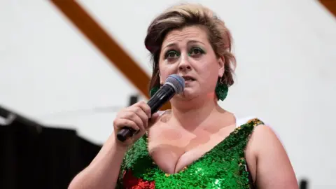 Getty Images Kiri Pritchard-Mclean performs on the comedy stage during Latitude Festival on 20 July 2019 in Southwold