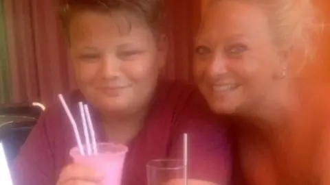 Charlotte Charles Harry Dunn pictured with his mother Charlotte Charles.