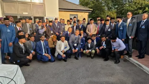 BBC/Naj Modak More than 200 people attended the opening of a new mosque in Scunthorpe.