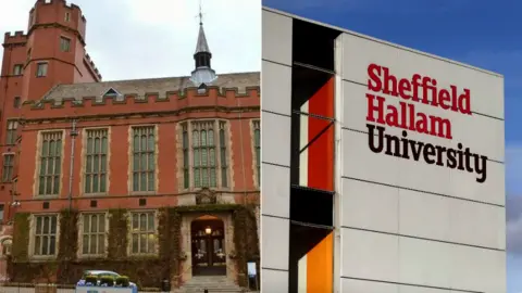 Andy Farrington/Geograph/PA University of Sheffield and Sheffield Hallam University