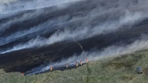 LFRS Firefighters tackled the blaze for two days, which spread across 5km of moorland