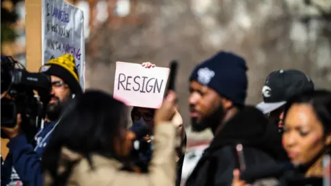 Getty Images Protests in Richmond Virginia calling for Governor Northam to resign