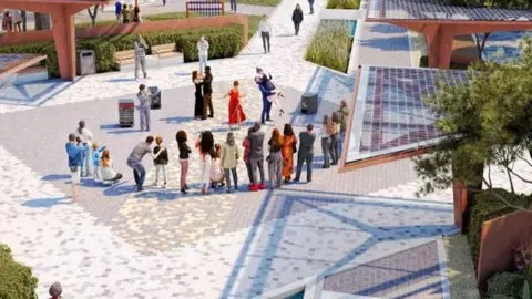 Plymouth City Council Artist's impression of the Armada Way plans in Plymouth