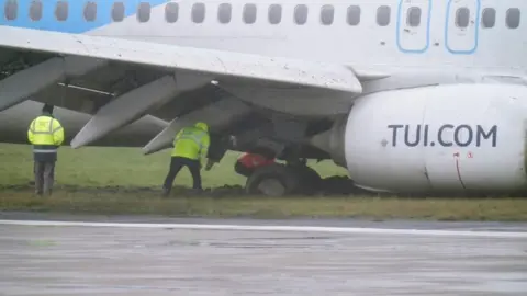 Leeds Bradford Airport reopens after plane skids off runway during