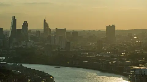 Getty Images Hazy London skyline