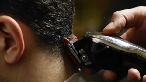 Man getting haircut