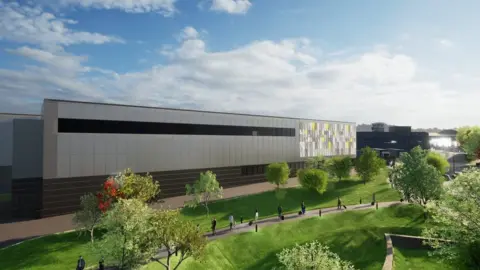 LBA CGI of airport terminal plans