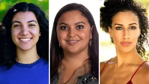 BBC Composite image of three Ask America sources