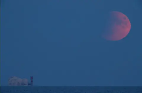 PA Media 16 July 2019's partial eclipse from Avon beach in Mudeford, Dorset