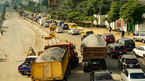 BBC/Ayo Bello Traffic leading to Third Mainland Bridge in Lagos, Niger
