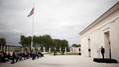 Reuters British Ambassador to France Lord Edward Llewellyn at the Normandy Memorial