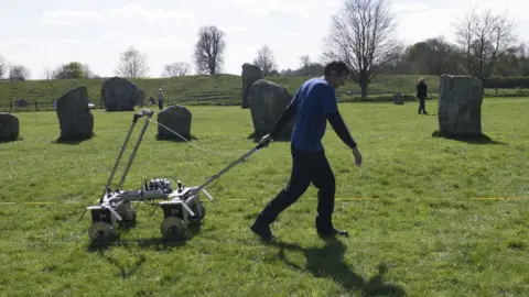 University of Leicester Soil resistance survey being carried out