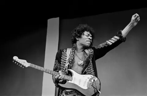 © Jim Marshall Photography LLC Jimi Hendrix. Sound check, Monterey Pop, 1967