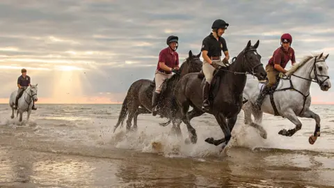 Chris Taylor Photo Household Cavalry Mounted Regiment on Holkham beach