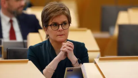 PA Media First Minister Nicola Sturgeon in parliament