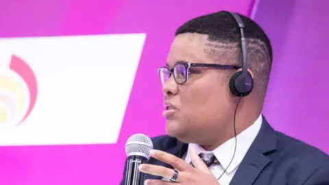 LGBTI Political Leaders of the Americas Conference Senator Aziza Lake speaking at the LGBTI Political Leaders of the Americas Conference 2019