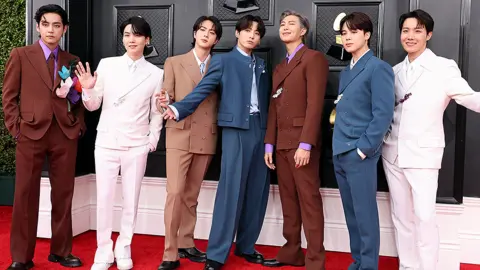 Getty Images BTS at the 2022 Grammy Awards