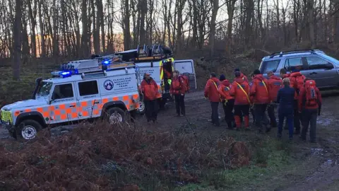 Cleveland Mountain Rescue Team Rescue volunteers at Guisborough Forest