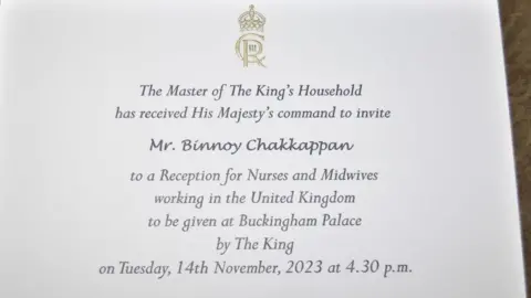 Kettering General Hospital Invitation to Buckingham Palace event to celebrate nursing