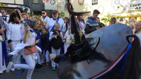 BBC The 'Obby 'Oss festival in Padstow, Cornwall