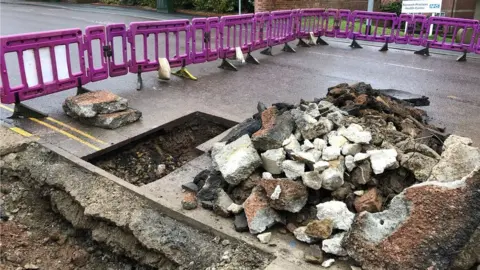 BBC Sink hole in Norwich