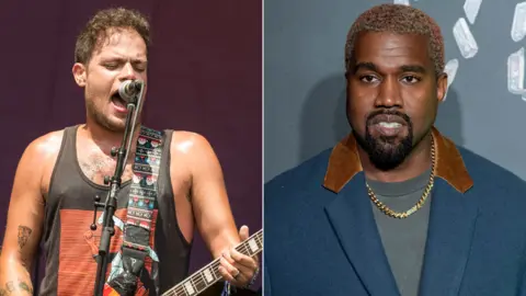Getty Images Jeff Rosenstock and Kanye West