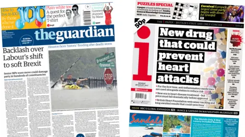 Guardian/i front pages