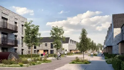 AHMM architects Architects drawing of what the finished builds should look like