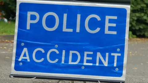 Police accident sign