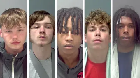 Suffolk Constabulary Andrius Budzius, Alfie Pollard, Claudio Da Costa, Laurynas Talacka and Daniel Guedes