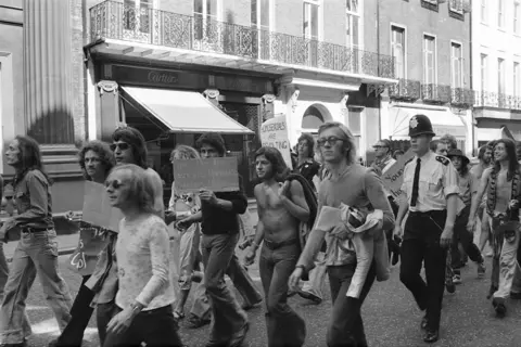 LGBTQ+ Archives, Bishopsgate Institute People attend the Pride march in 1973