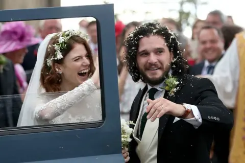 PA Rose Leslie and Kit Harington