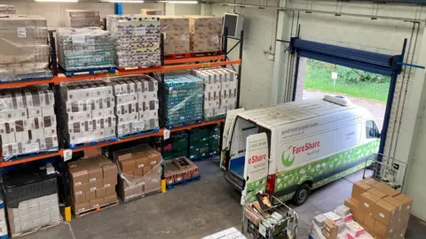 BBC Fare Share warehouse view