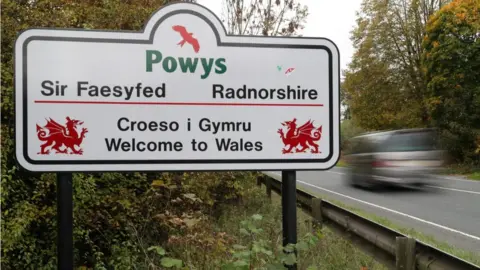 Getty Images Powys sign