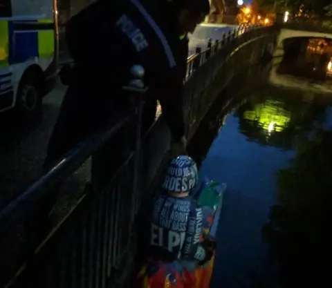 Lincolnshire Police Sculpture in water