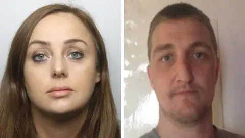 South Yorkshire Police Custody images of Amy Hatfield and Joseph Whittingham