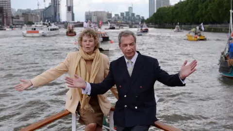 PA Media Kate Hoey and Nigel Farage
