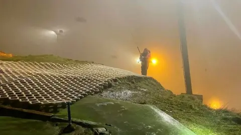 Bunny hopping using ski tow