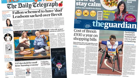 Telegraph and Guardian