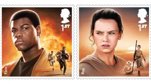 Royal Mail John Boyega and Daisy Ridley's Royal Mail stamps