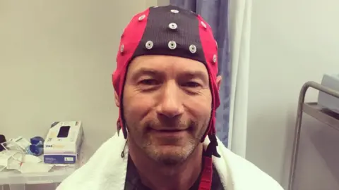 Stirling University Alan Shearer undergoing tests