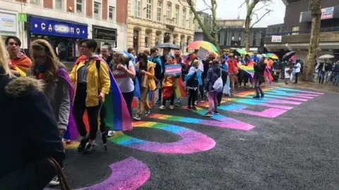 BBC A walking parade was part of this year's event