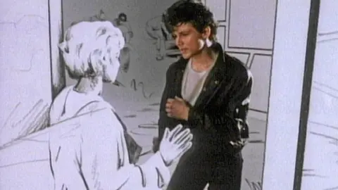 Framestore A-ha lead singer Morten Harket in the music video for "Take on Me"